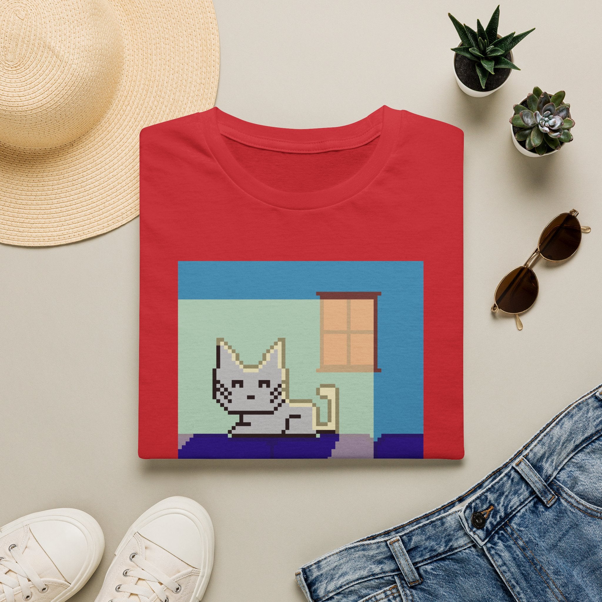 Pixel Cat Tee — Retro 8‑Bit Cat Graphic T‑Shirt