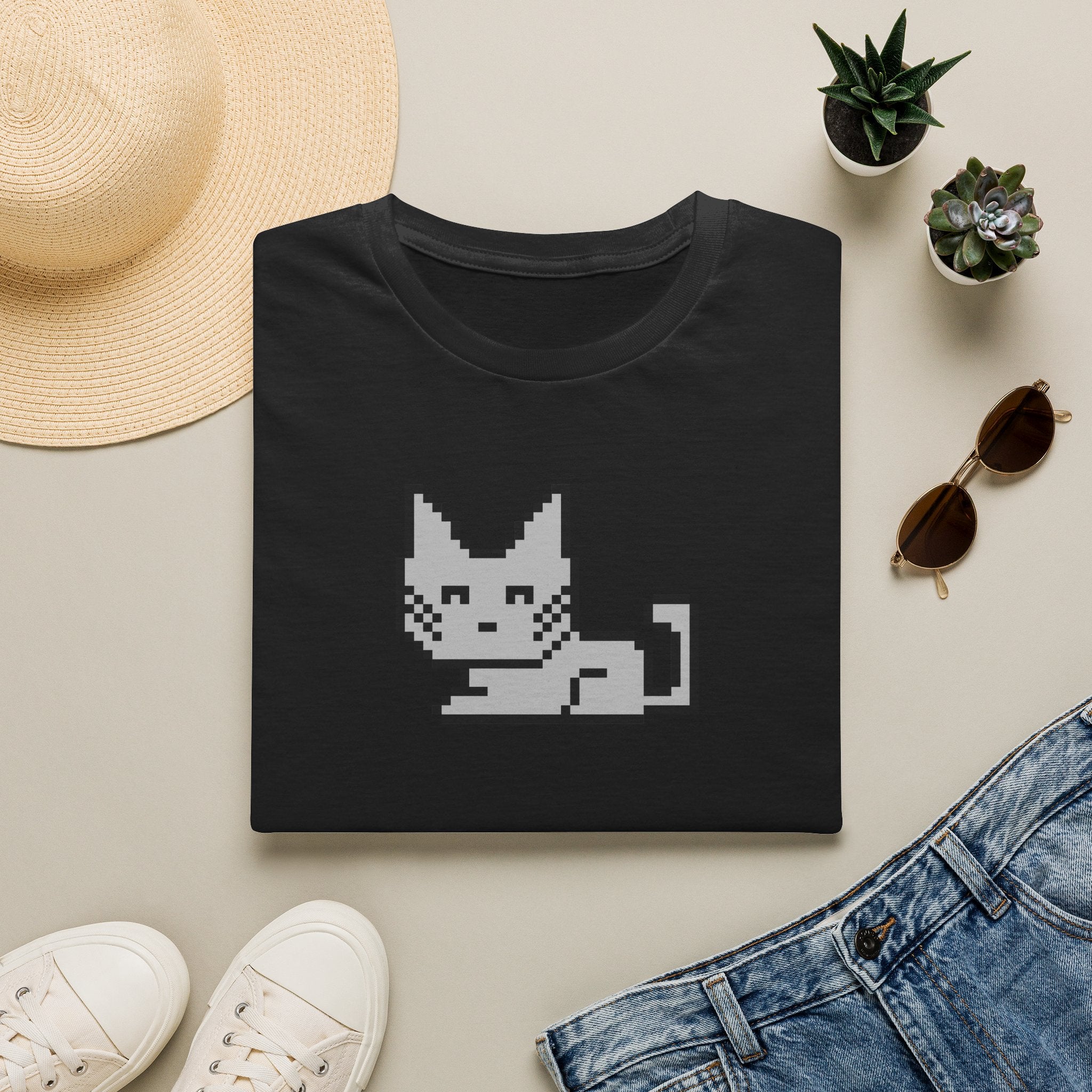 Pixel Cat T‑Shirt — Retro 8‑Bit Kitten Graphic Tee