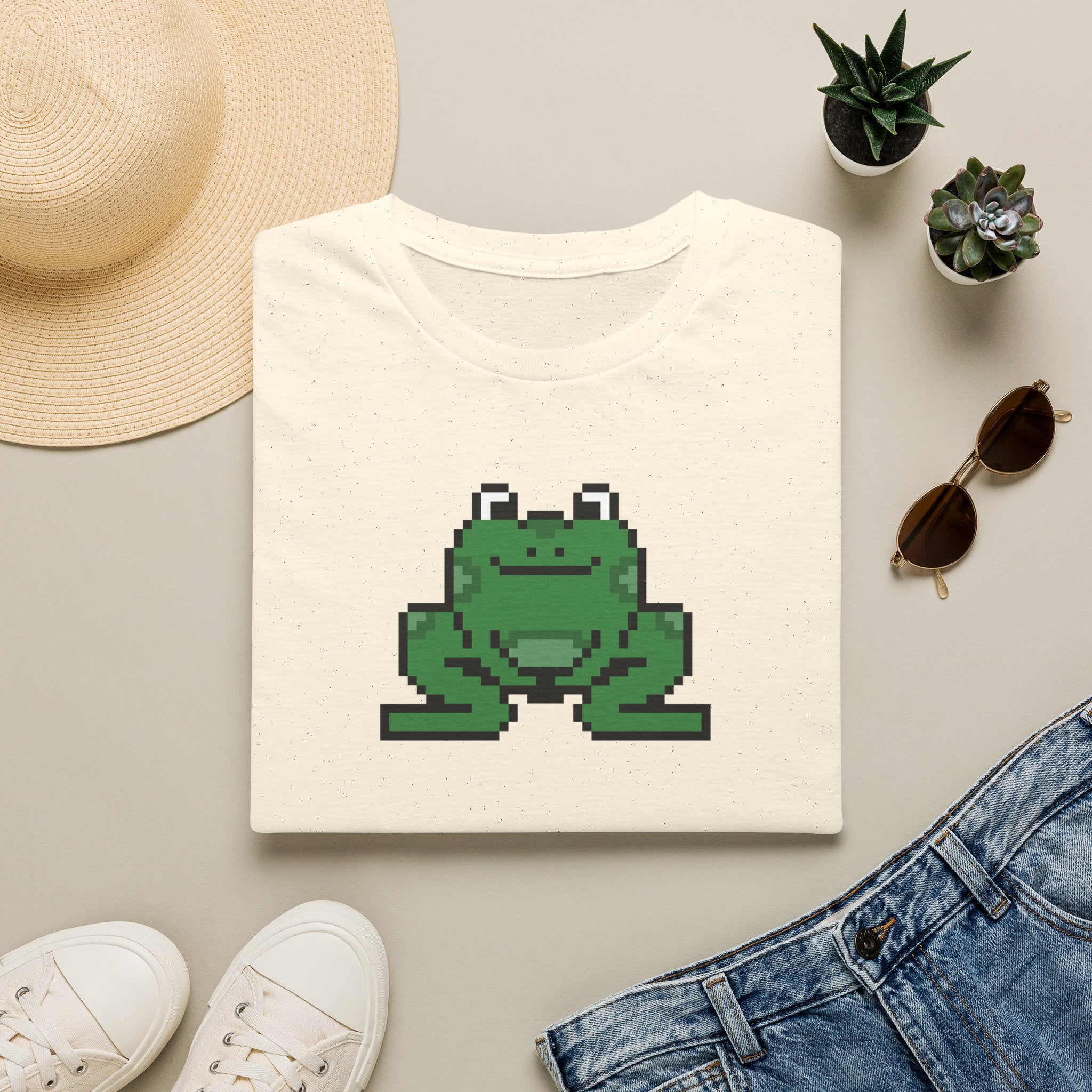 Pixel Frog T-Shirt — Cute Retro 8-Bit Frog Graphic Tee