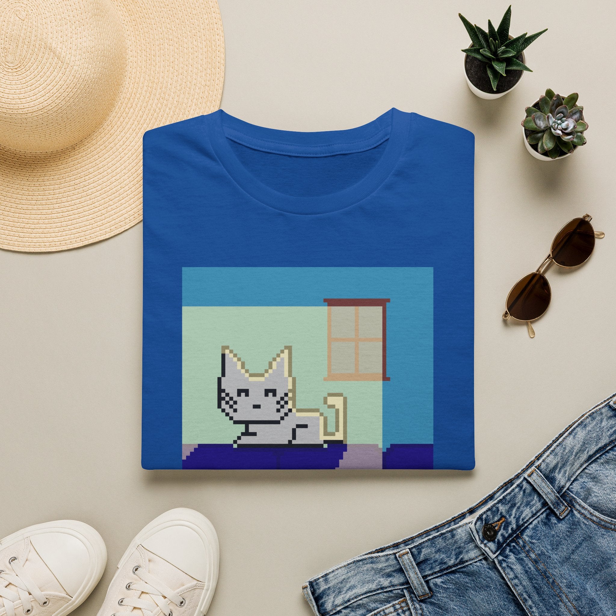 Pixel Cat Tee — Retro 8‑Bit Cat Graphic T‑Shirt