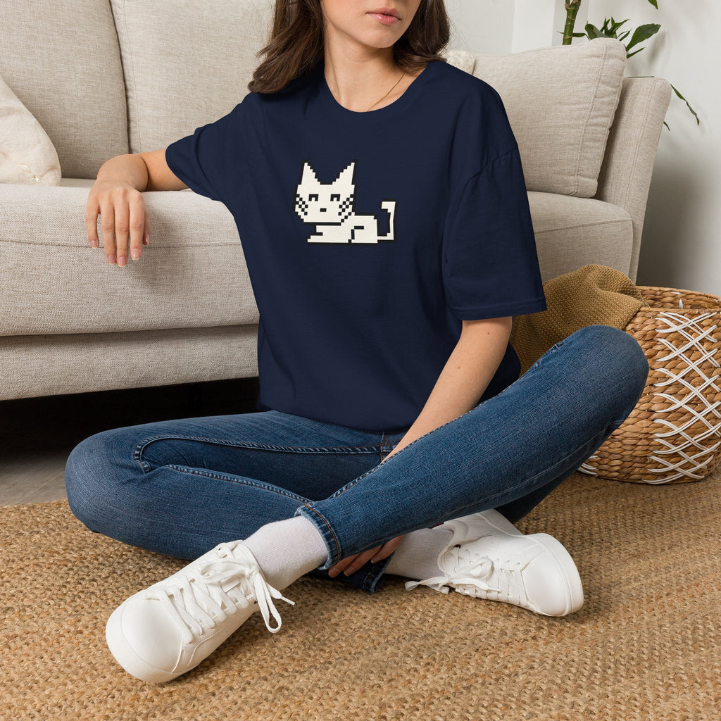 Pixel Cat T-Shirt — Cute Retro 8-Bit Kitten Tee