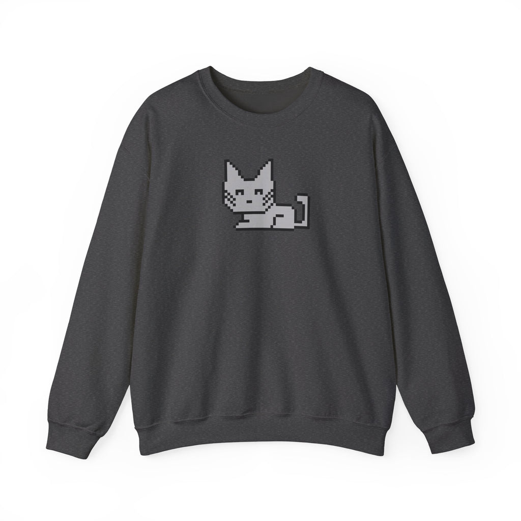 Pixel Cat Crewneck Sweatshirt — Retro 8‑Bit Cat Graphic