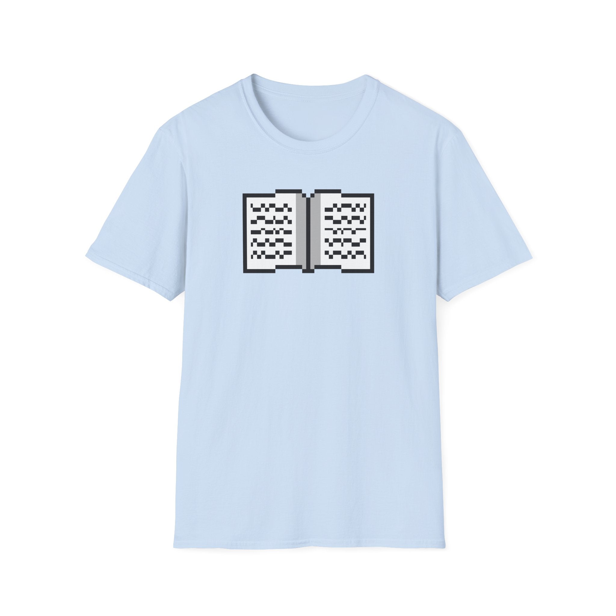 Book Pixel Art T-Shirt — Retro Reading Graphic Tee for Book Lovers
