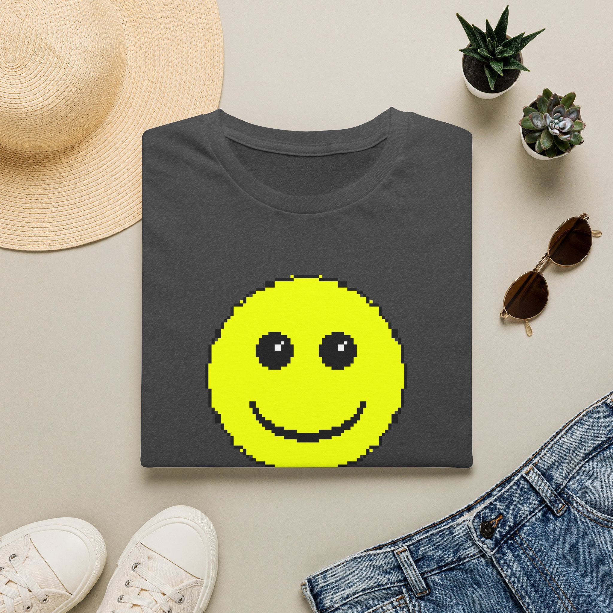 Pixel Smiley T-Shirt — Retro 8‑Bit Happy Face Tee