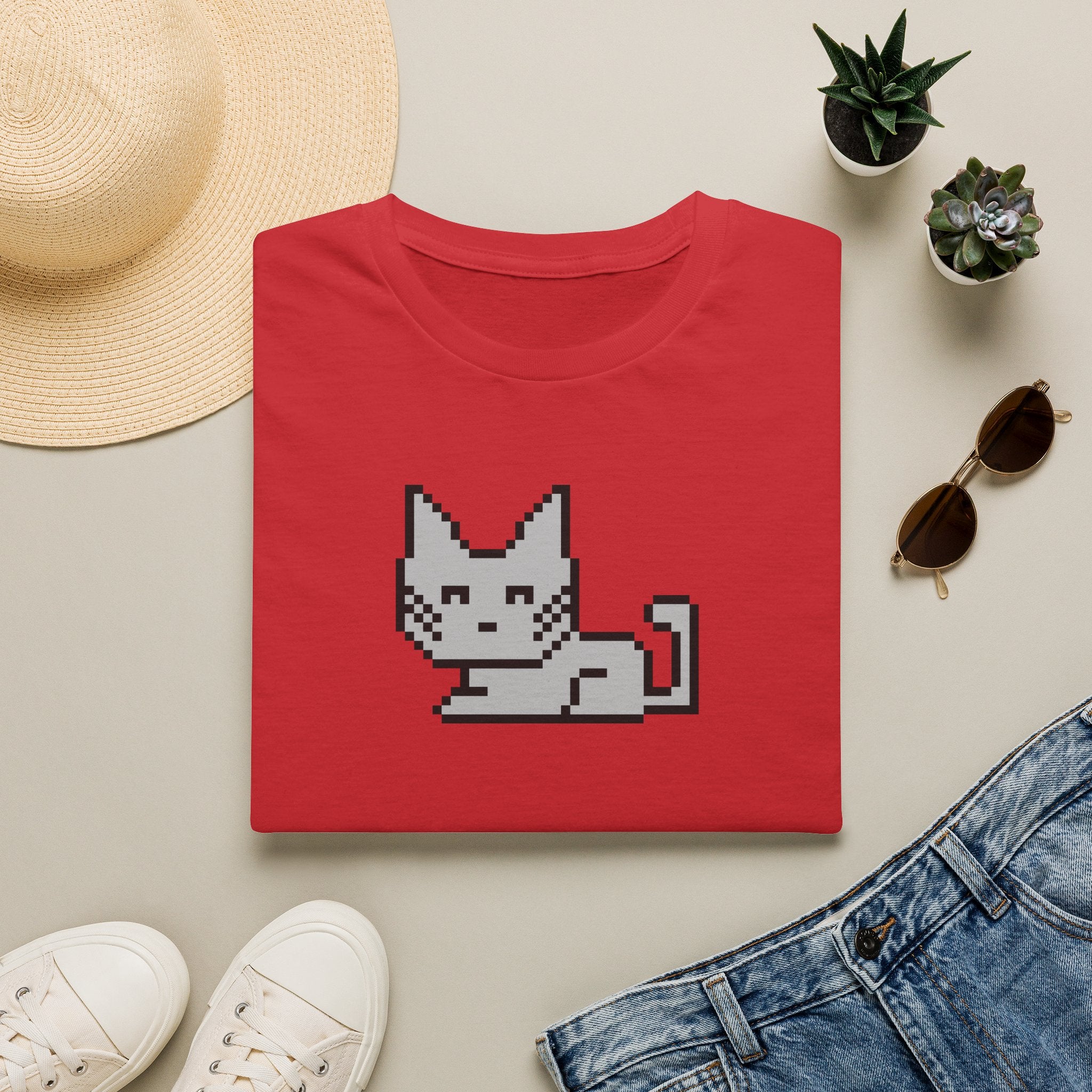Pixel Cat T‑Shirt — Retro 8‑Bit Kitten Graphic Tee