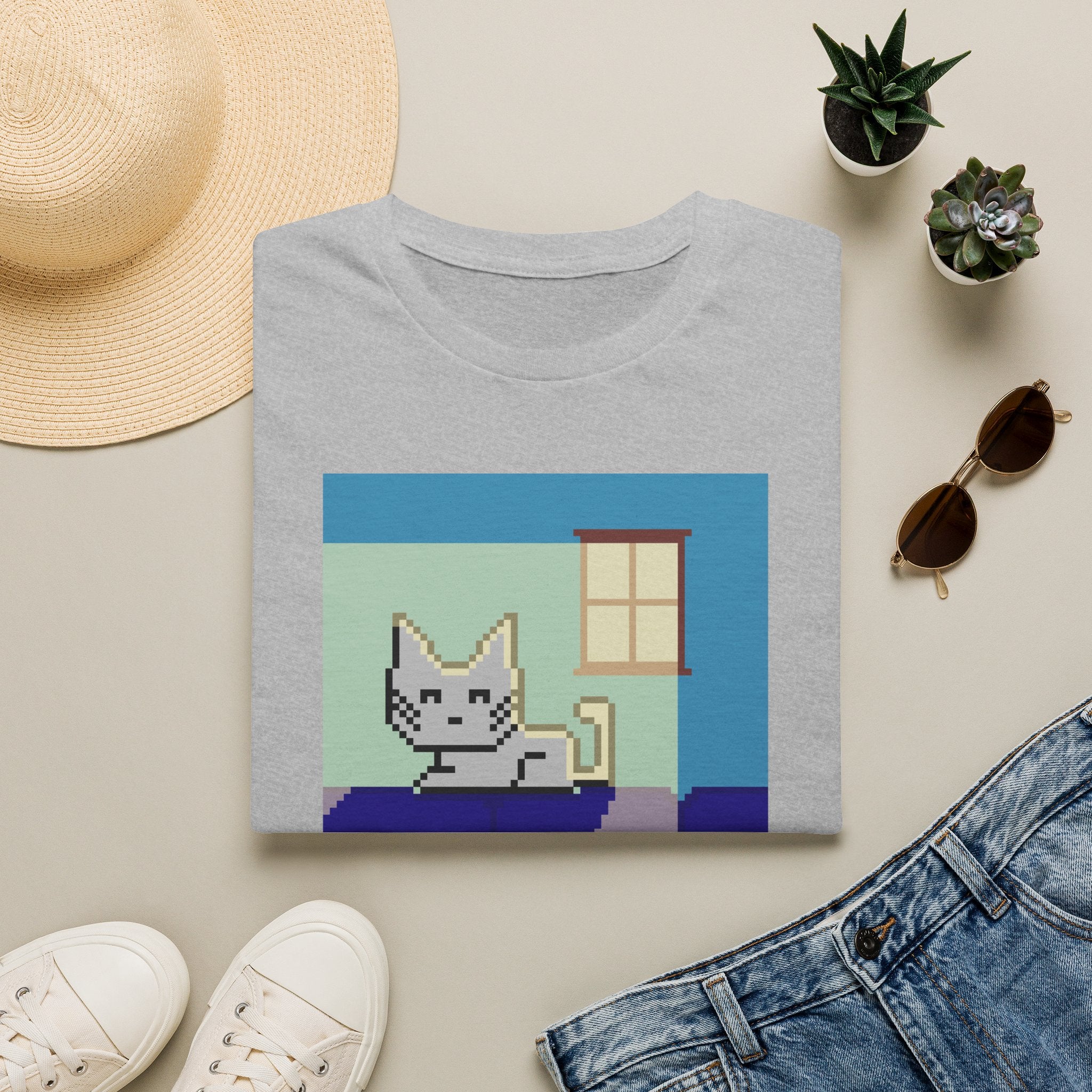 Pixel Cat Tee — Retro 8‑Bit Cat Graphic T‑Shirt