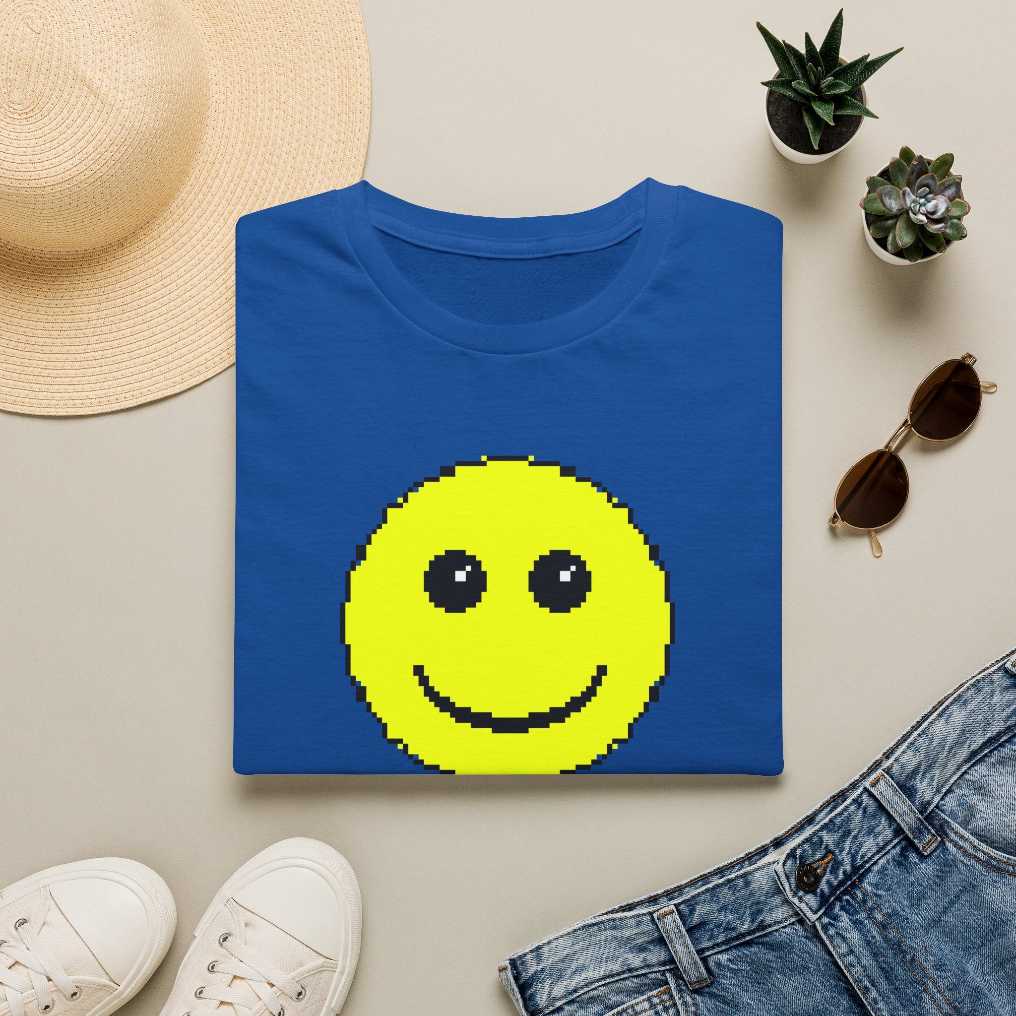 Pixel Smiley T-Shirt — Retro 8‑Bit Happy Face Tee