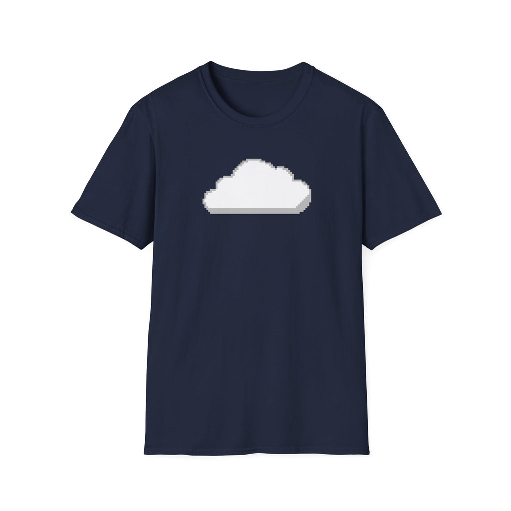 Pixel Cloud T-Shirt — Minimal Retro Gaming Cloud Tee