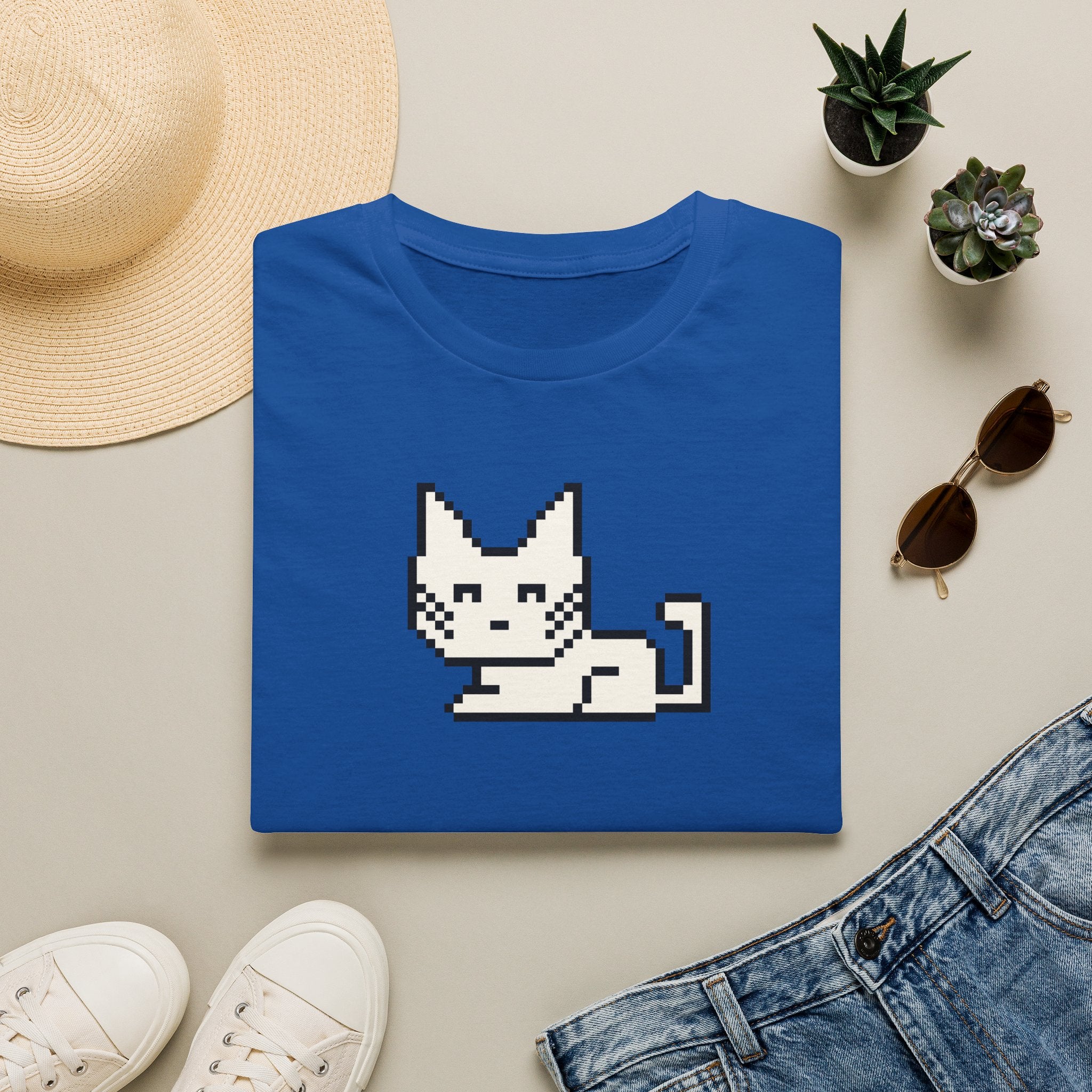 Pixel Cat T-Shirt — Cute Retro 8-Bit Kitten Tee