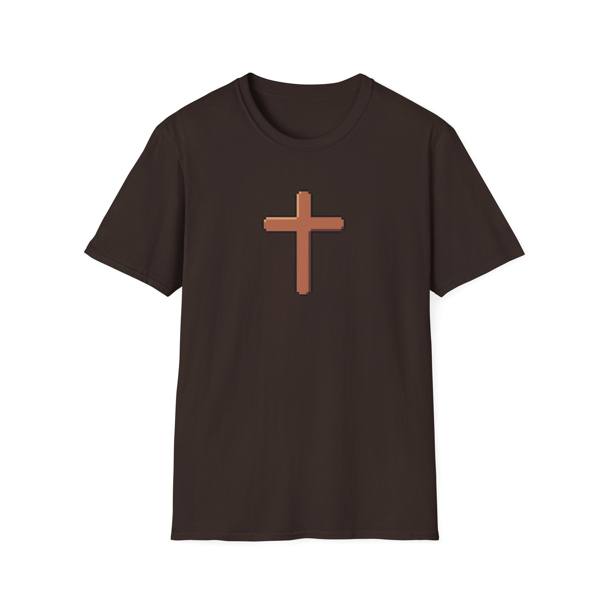 Pixel Cross T-Shirt — Minimal Christian Faith Graphic Tee