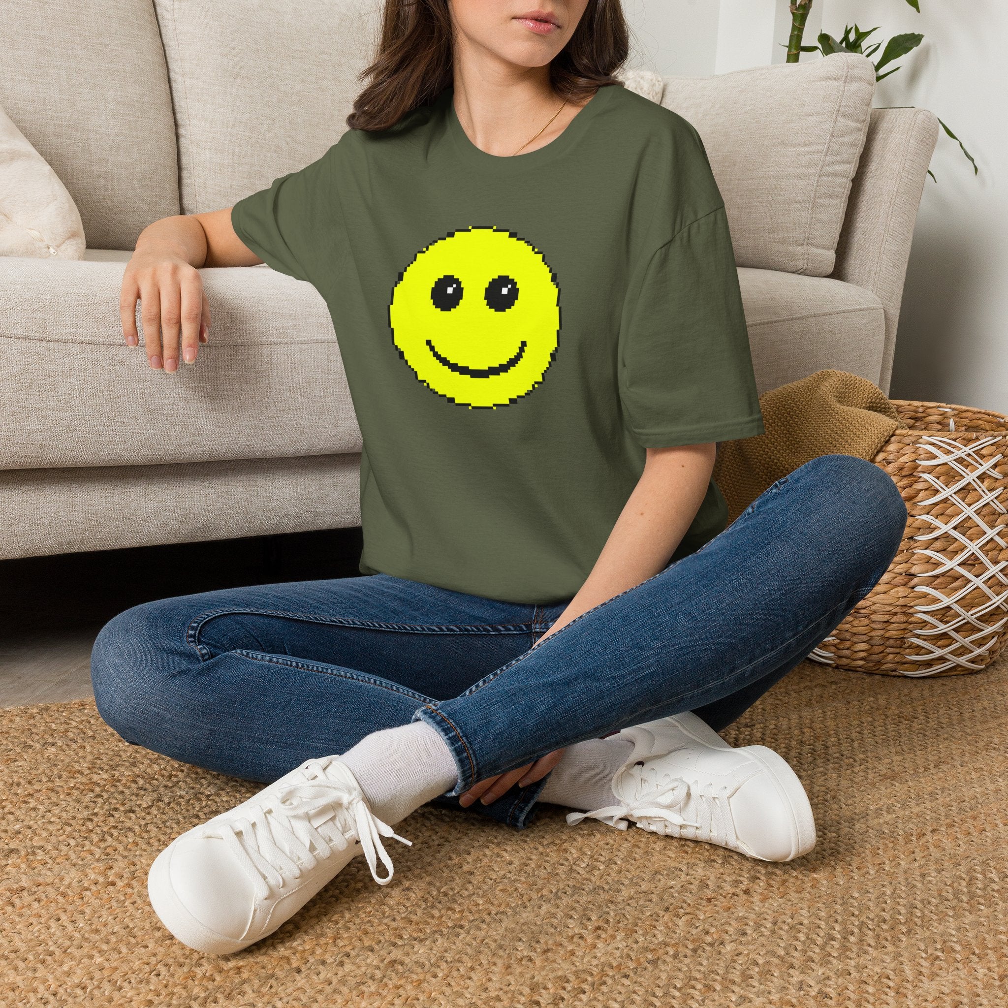Pixel Smiley T-Shirt — Retro 8‑Bit Happy Face Tee