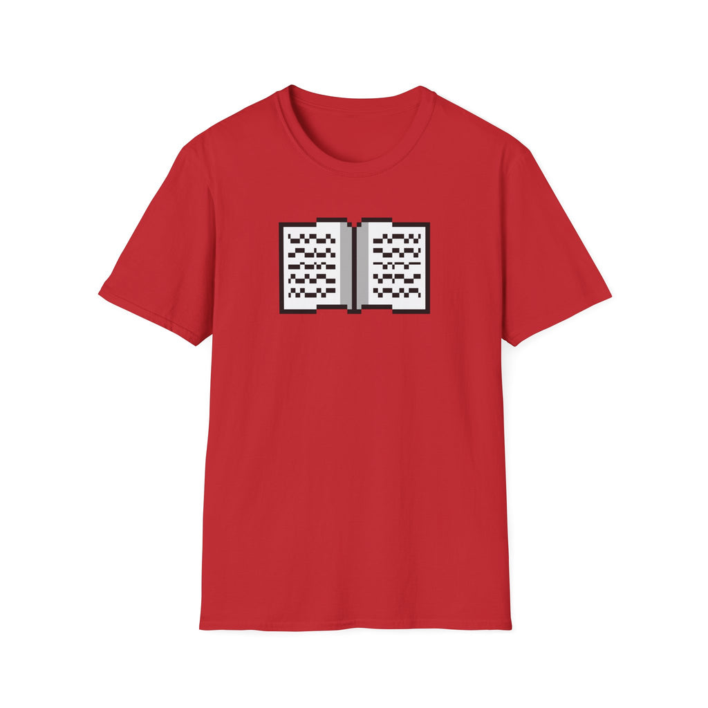 Book Pixel Art T-Shirt — Retro Reading Graphic Tee for Book Lovers