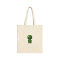 Alien Pixel Tote Bag — Cute Retro 8‑Bit Green Alien Cotton Canvas Tote