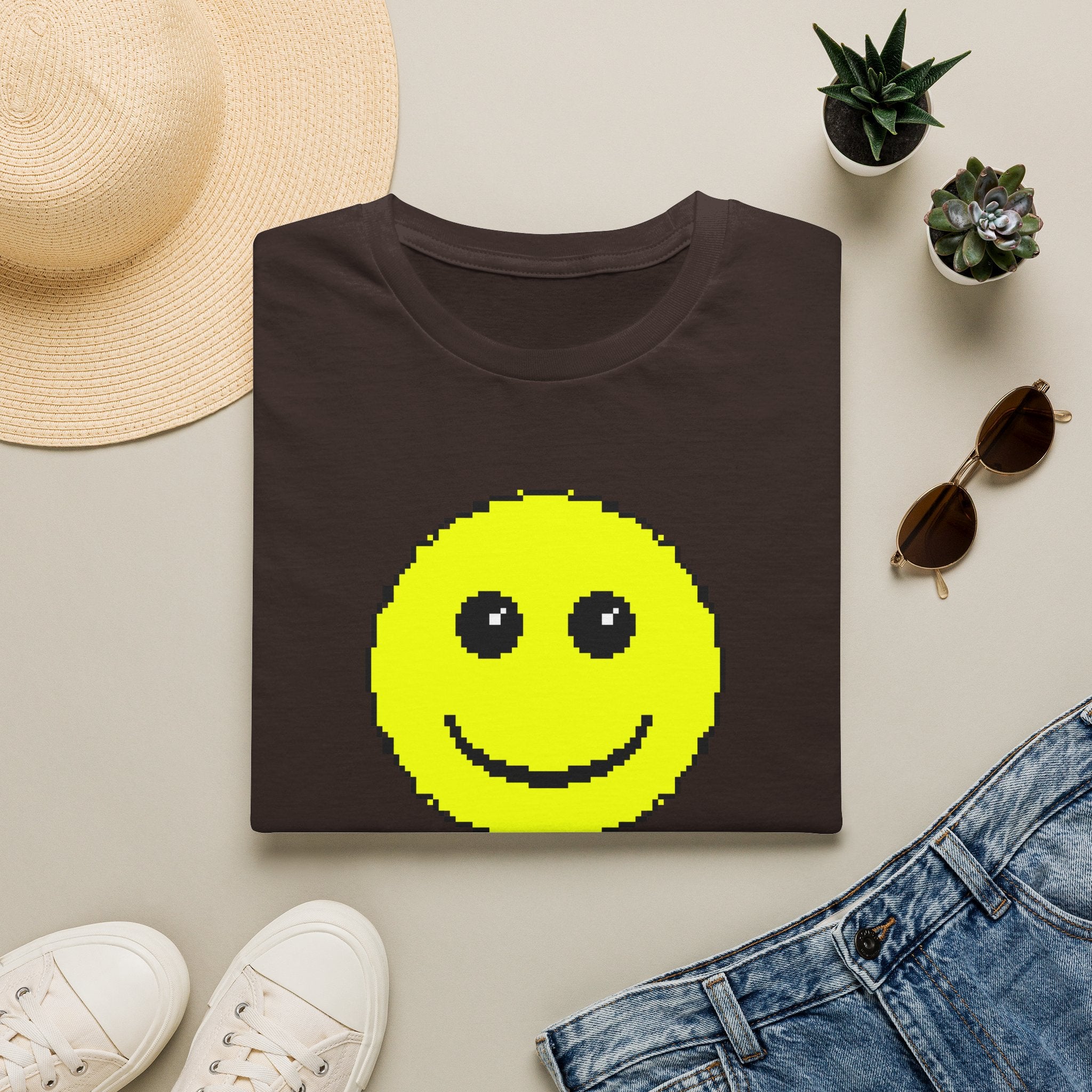 Pixel Smiley T-Shirt — Retro 8‑Bit Happy Face Tee
