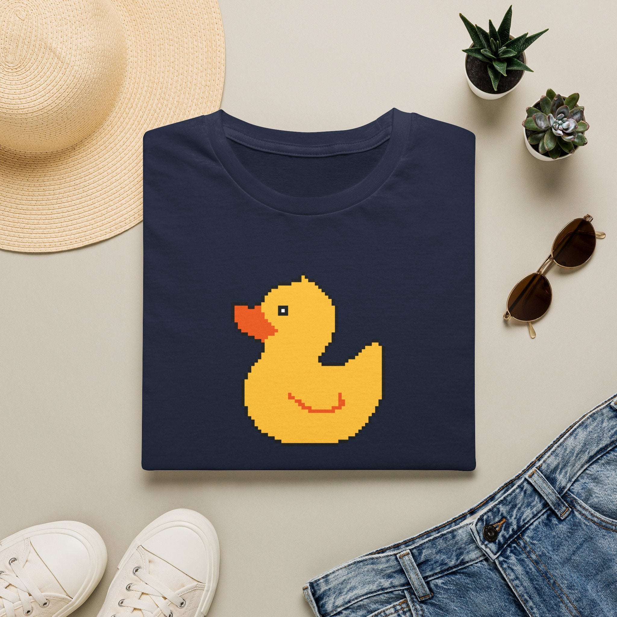 Duck Pixel Tee — Cute Retro Rubber Duck T-Shirt