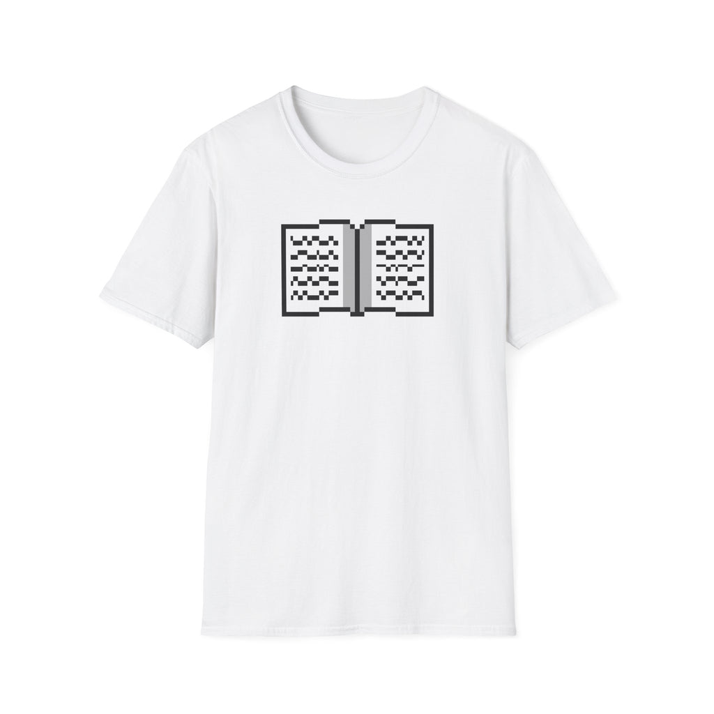 Book Pixel Art T-Shirt — Retro Reading Graphic Tee for Book Lovers