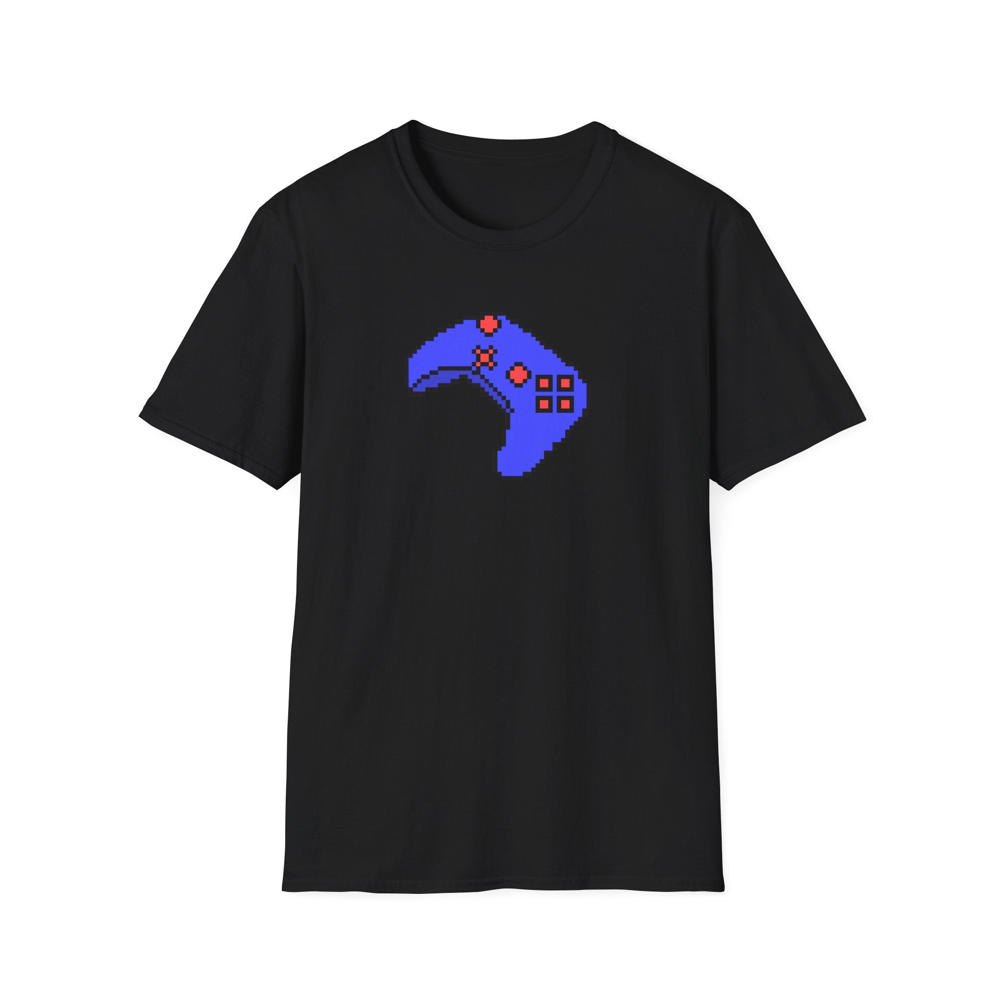 Pixel Blue Gamepad T-Shirt — Retro Gamer Controller Tee