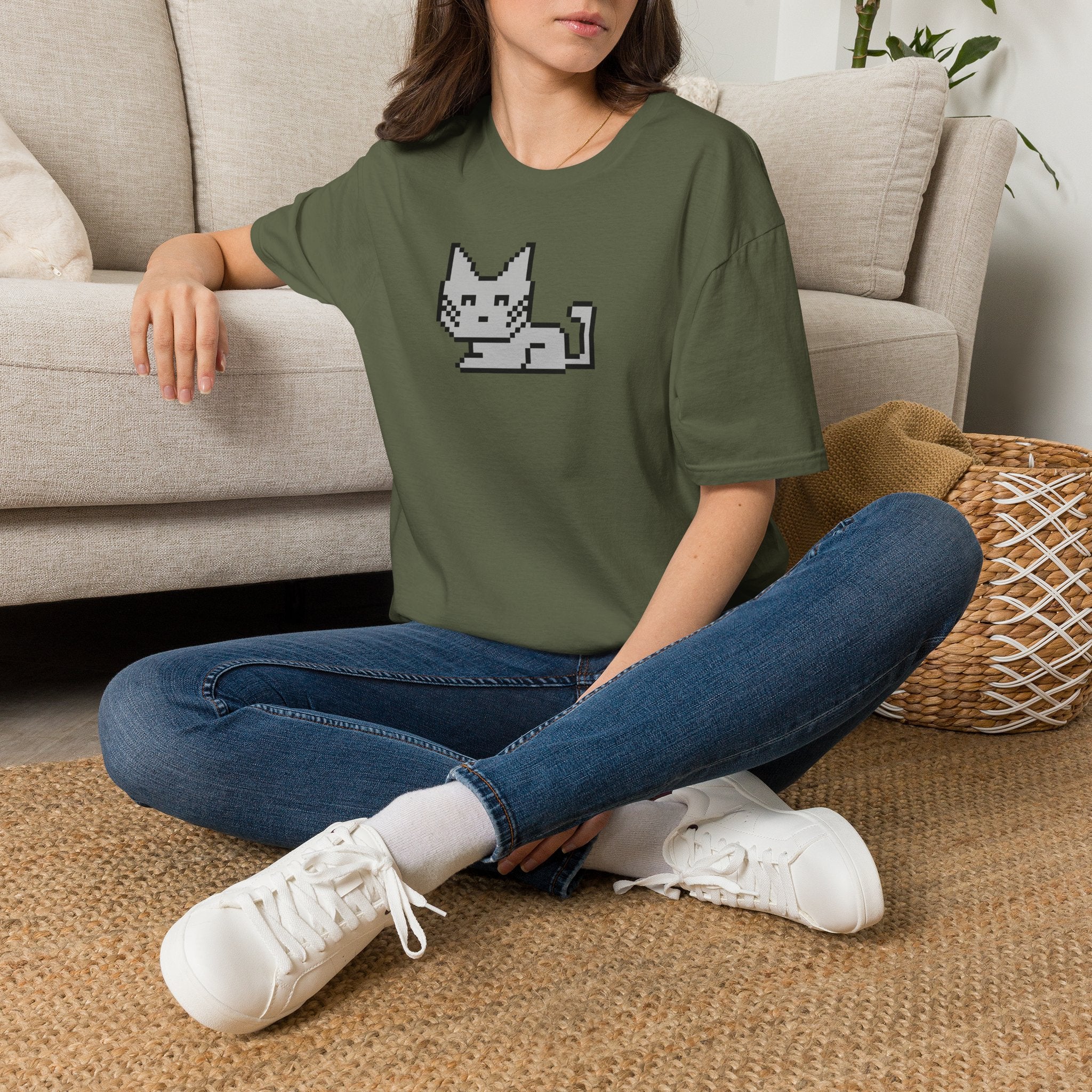 Pixel Cat T‑Shirt — Retro 8‑Bit Kitten Graphic Tee