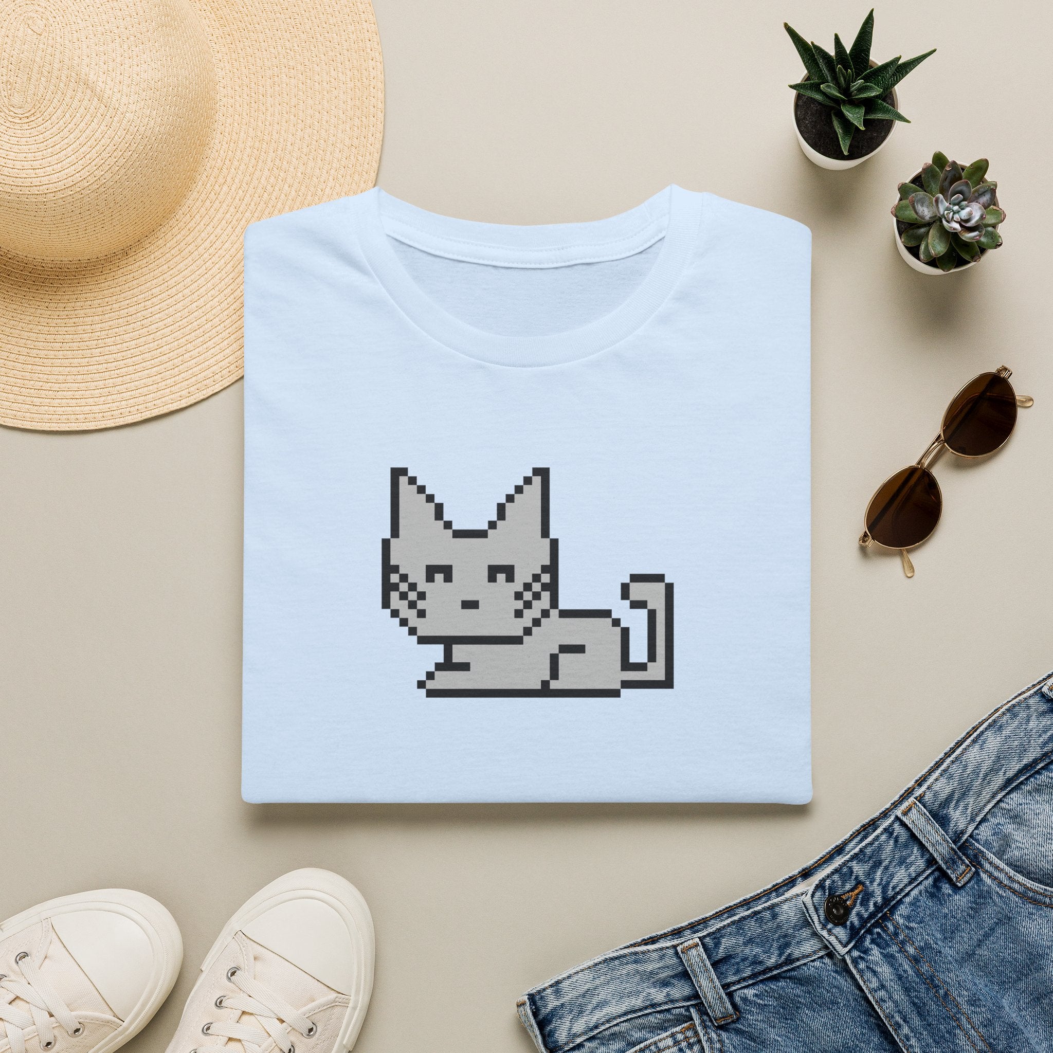 Pixel Cat T‑Shirt — Retro 8‑Bit Kitten Graphic Tee
