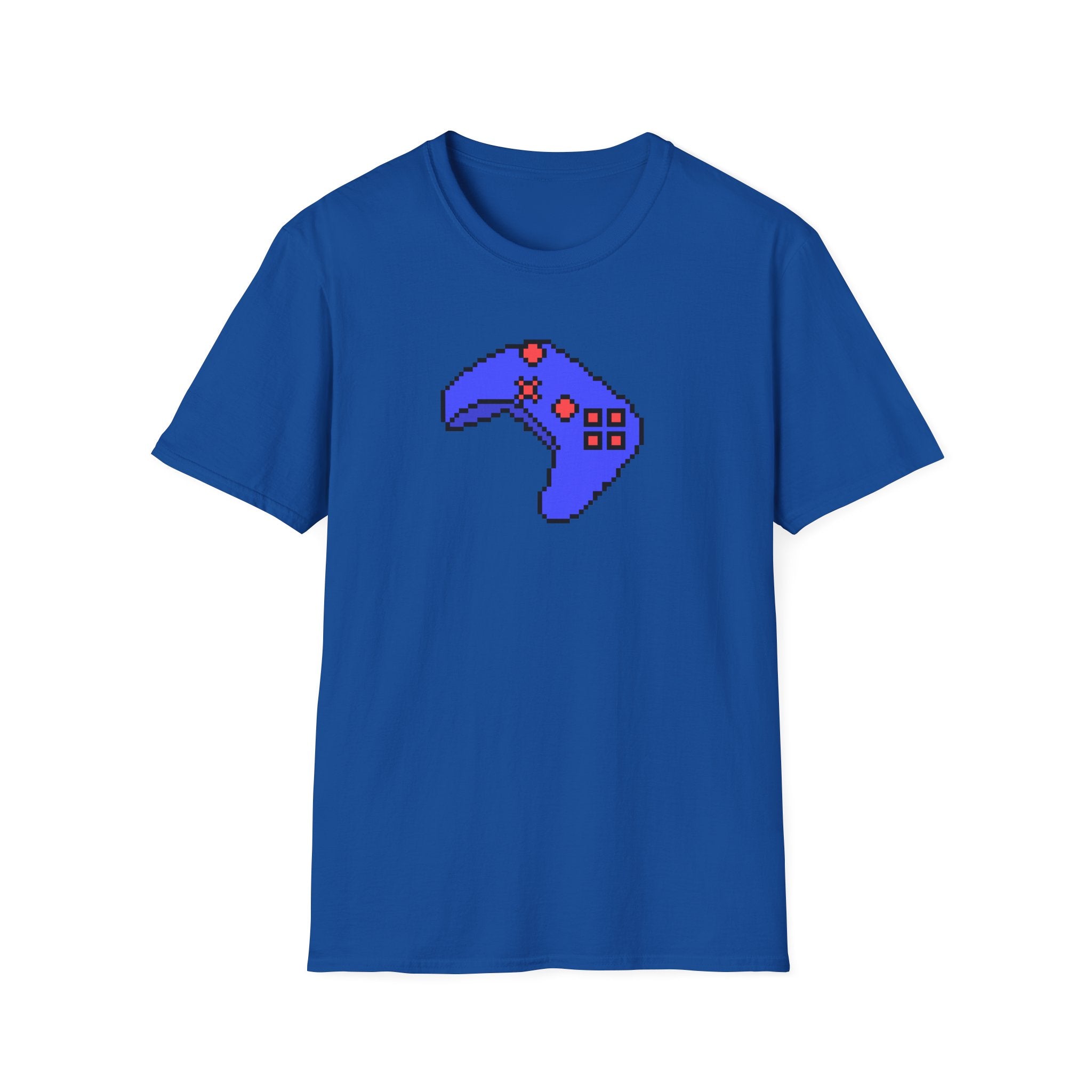 Pixel Blue Gamepad T-Shirt — Retro Gamer Controller Tee