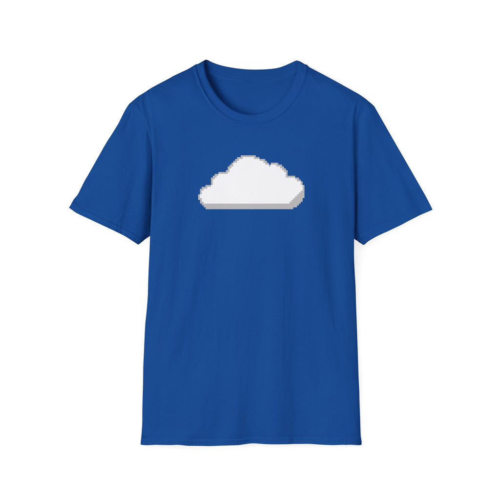Pixel Cloud T-Shirt — Minimal Retro Gaming Cloud Tee