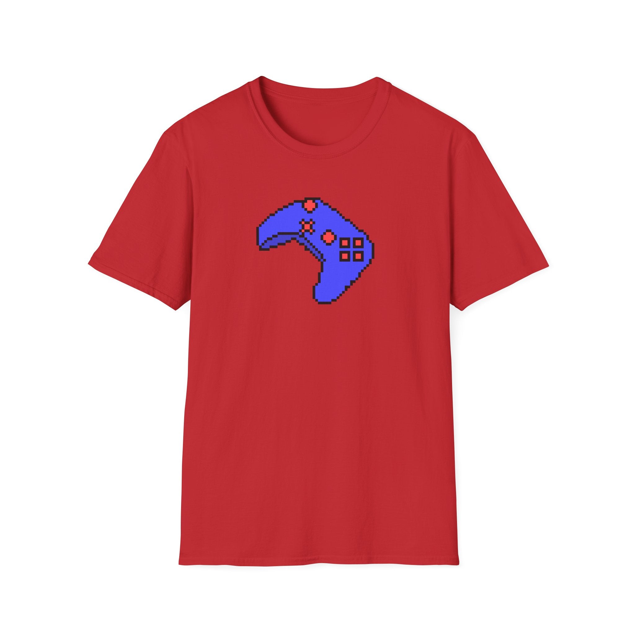 Pixel Blue Gamepad T-Shirt — Retro Gamer Controller Tee