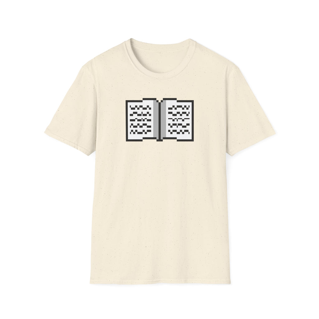 Book Pixel Art T-Shirt — Retro Reading Graphic Tee for Book Lovers