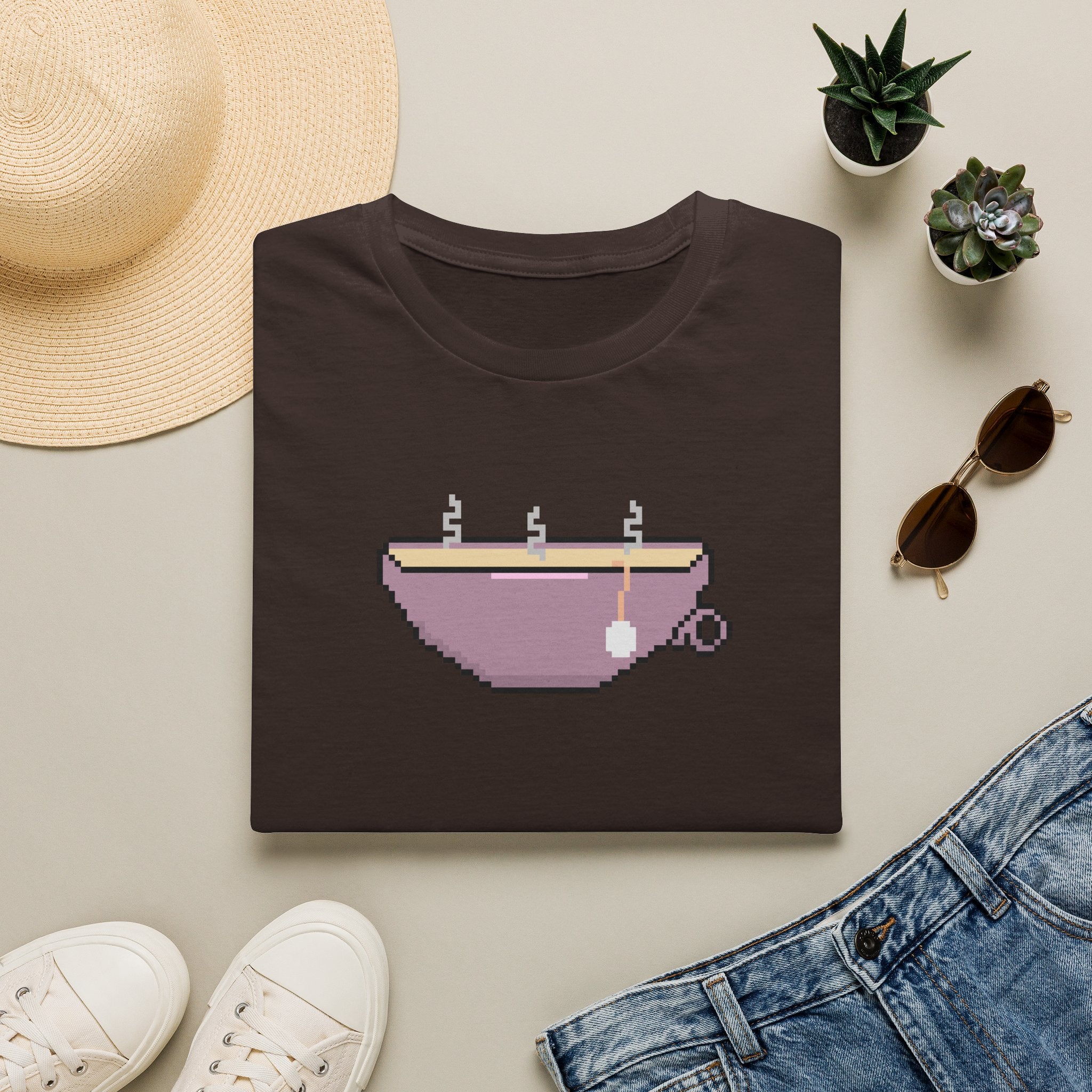 T-Shirt — Pixel Art Tea Cup Graphic Tee