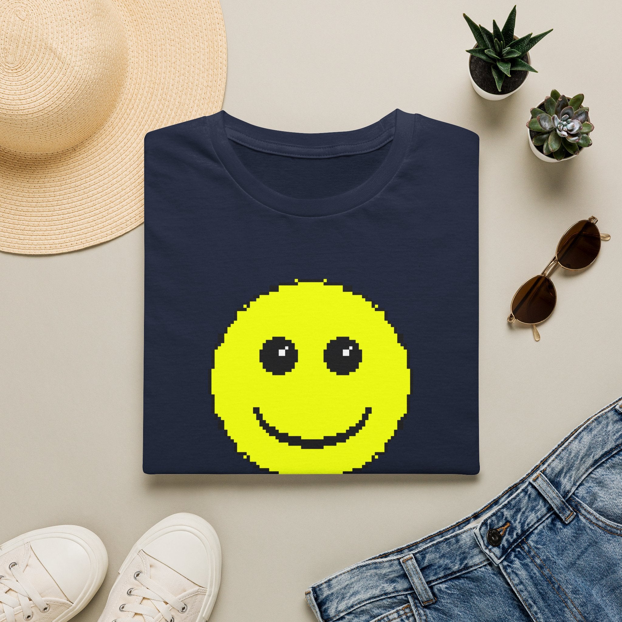Pixel Smiley T-Shirt — Retro 8‑Bit Happy Face Tee