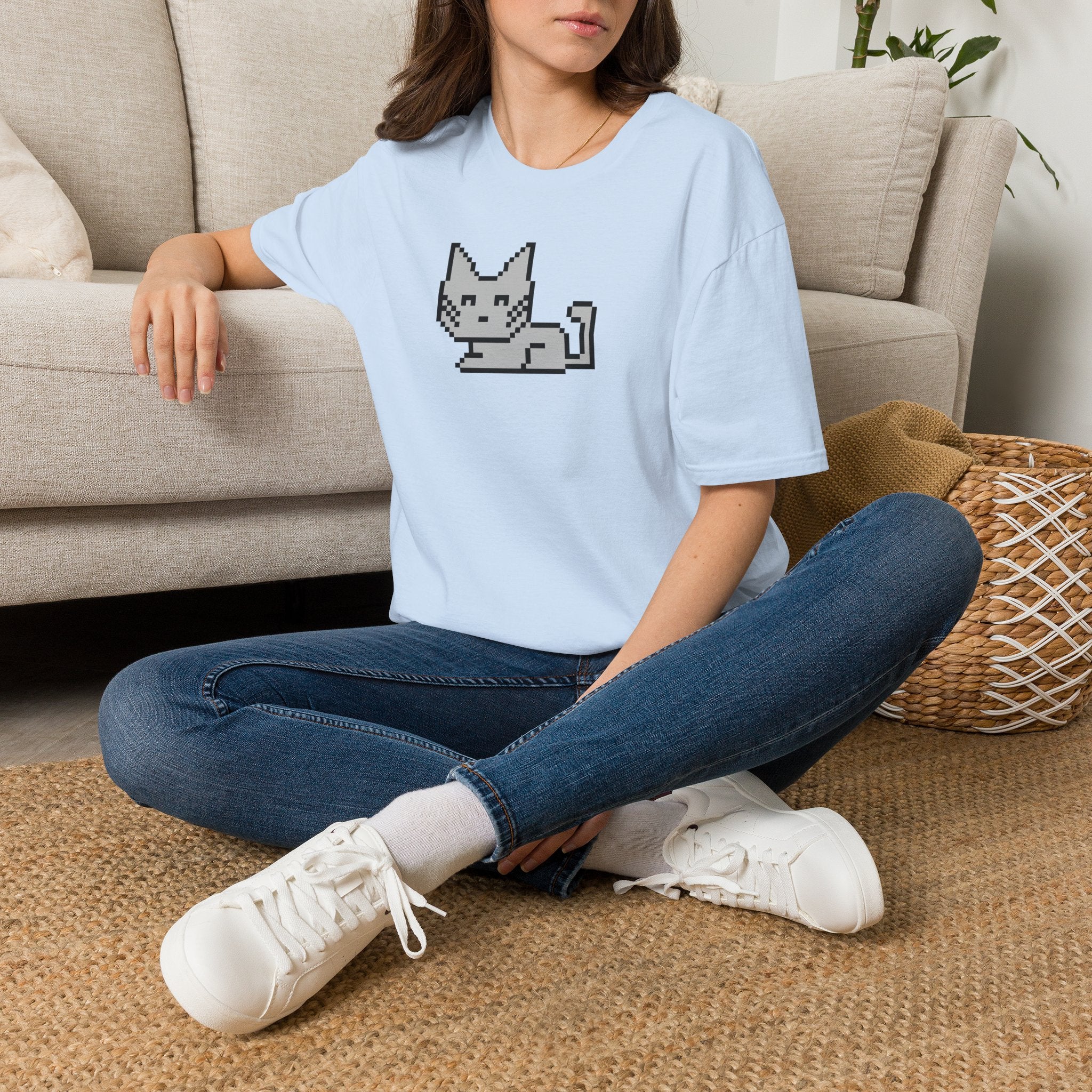 Pixel Cat T‑Shirt — Retro 8‑Bit Kitten Graphic Tee