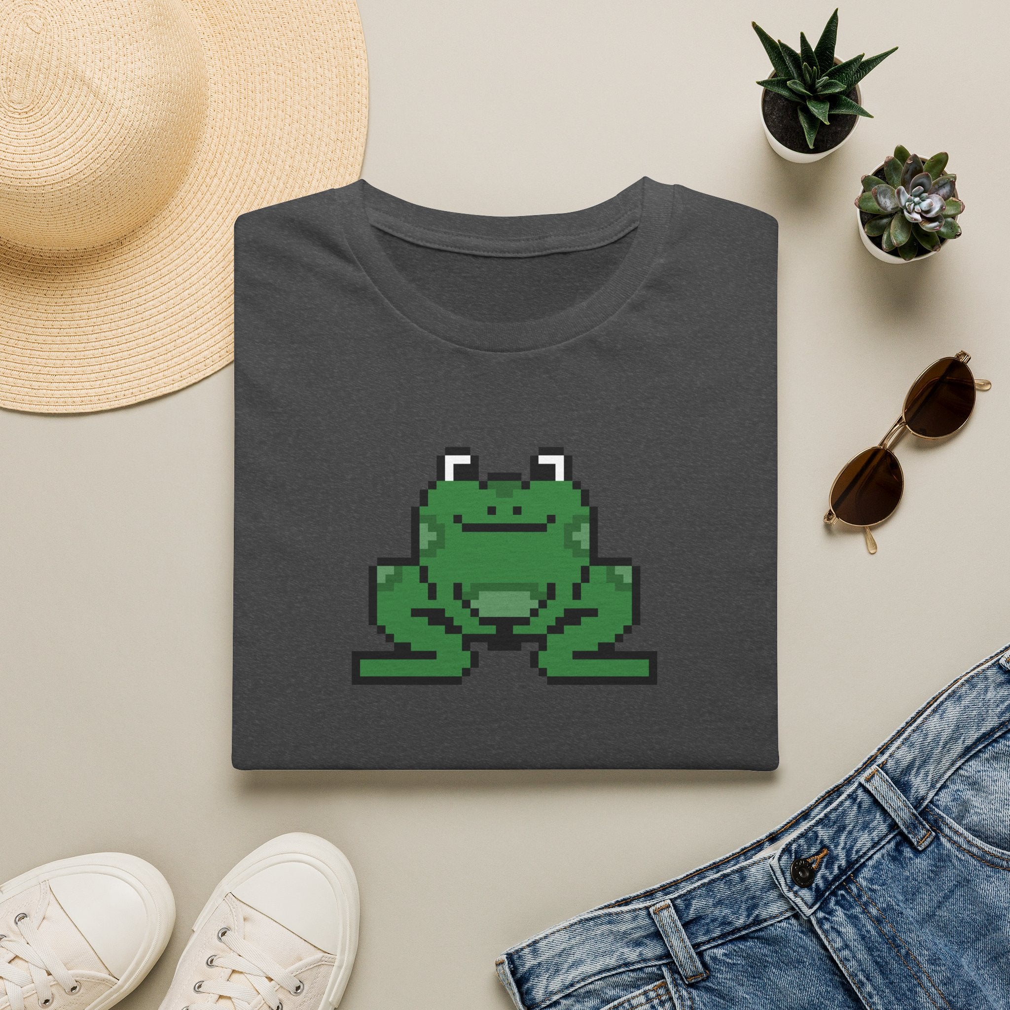 Pixel Frog T-Shirt — Cute Retro 8-Bit Frog Graphic Tee