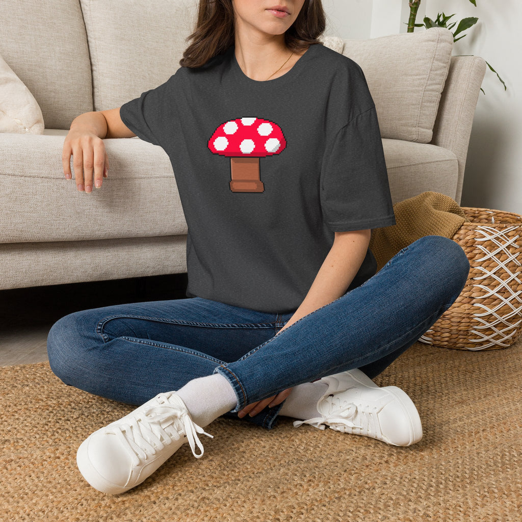 Retro Pixel Mushroom T-Shirt — Cute Mushroom Gamer Tee