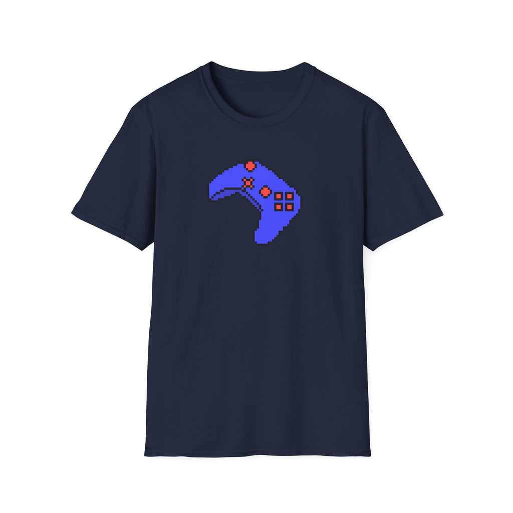 Pixel Blue Gamepad T-Shirt — Retro Gamer Controller Tee