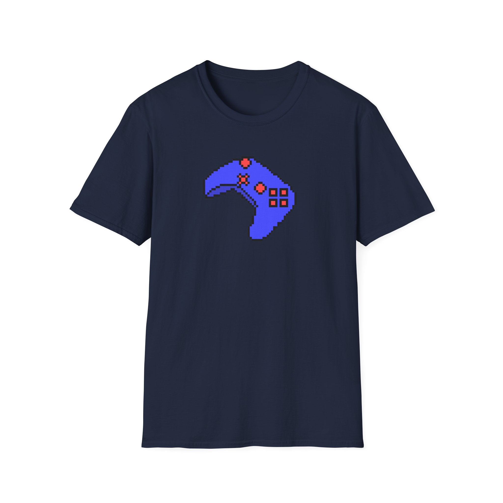 Pixel Blue Gamepad T-Shirt — Retro Gamer Controller Tee