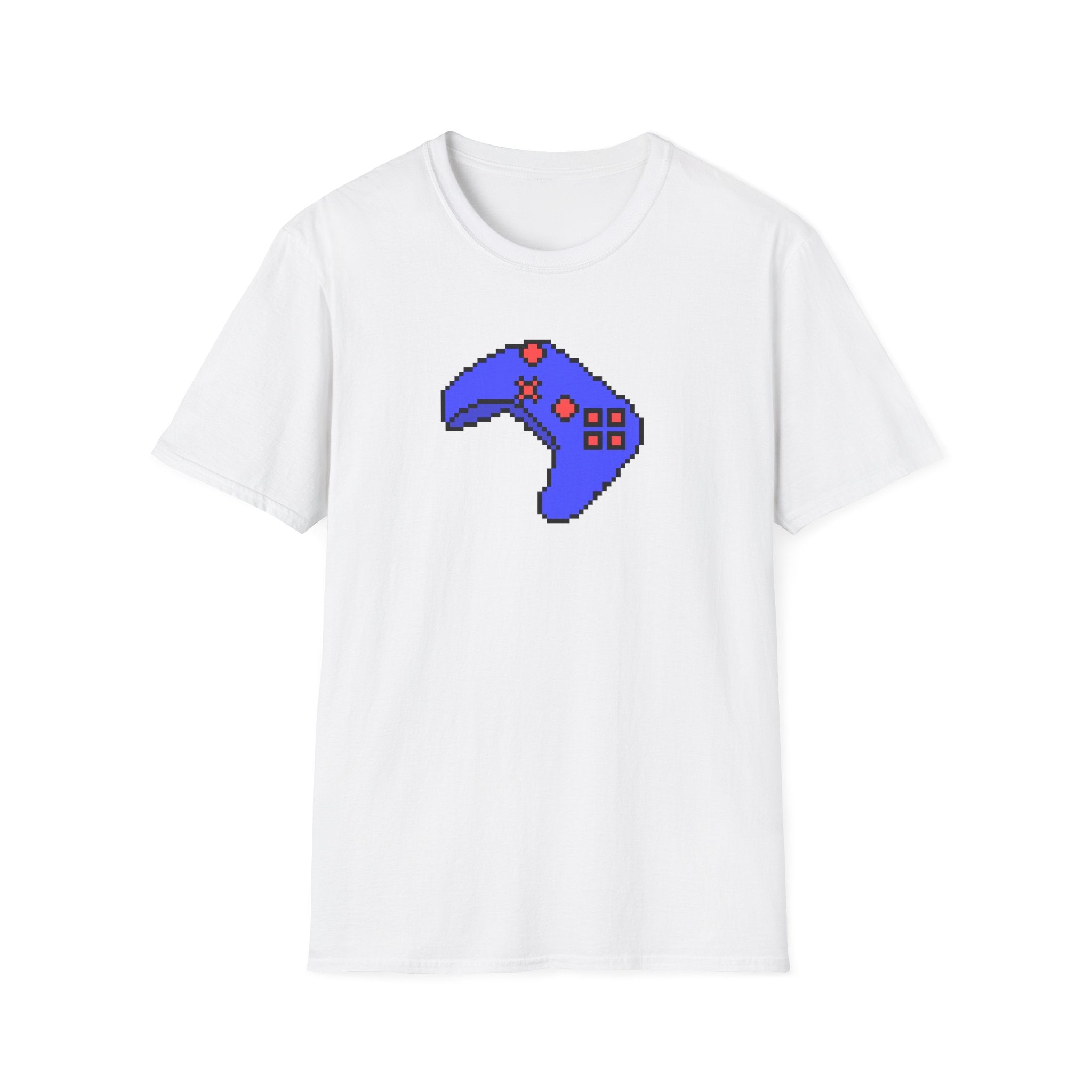 Pixel Blue Gamepad T-Shirt — Retro Gamer Controller Tee