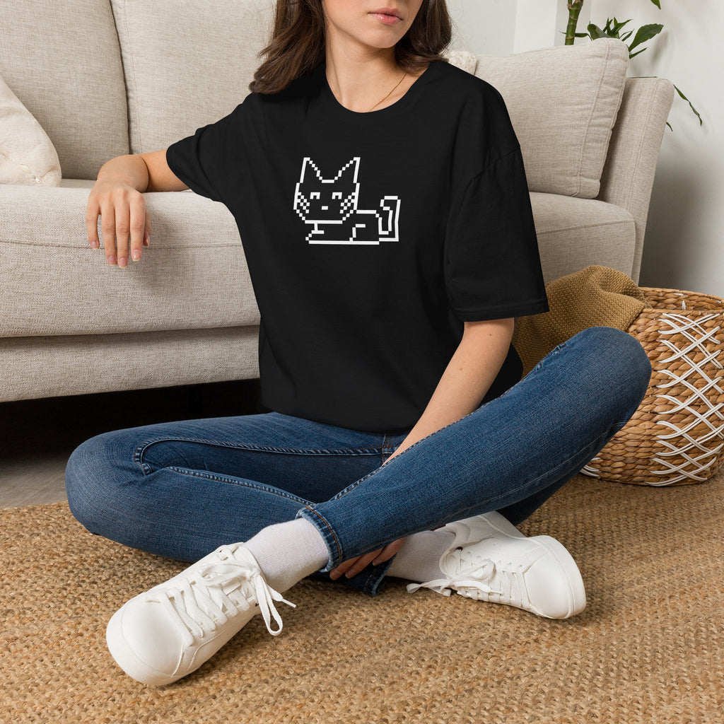 Pixel Cat T-Shirt — Cute Retro 8-Bit Cat Graphic Tee