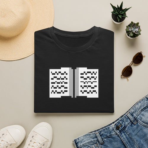 Book Pixel Art T-Shirt — Retro Reading Graphic Tee for Book Lovers