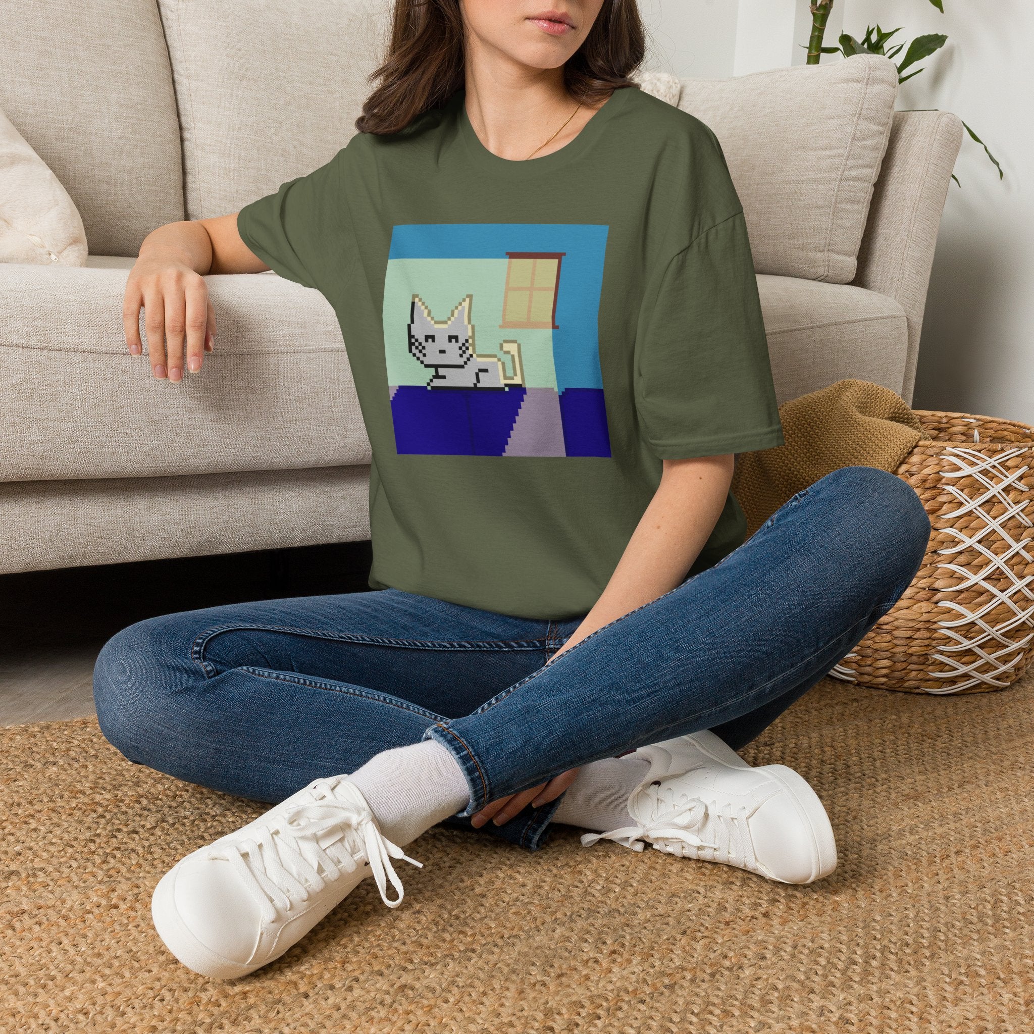 Pixel Cat Tee — Retro 8‑Bit Cat Graphic T‑Shirt
