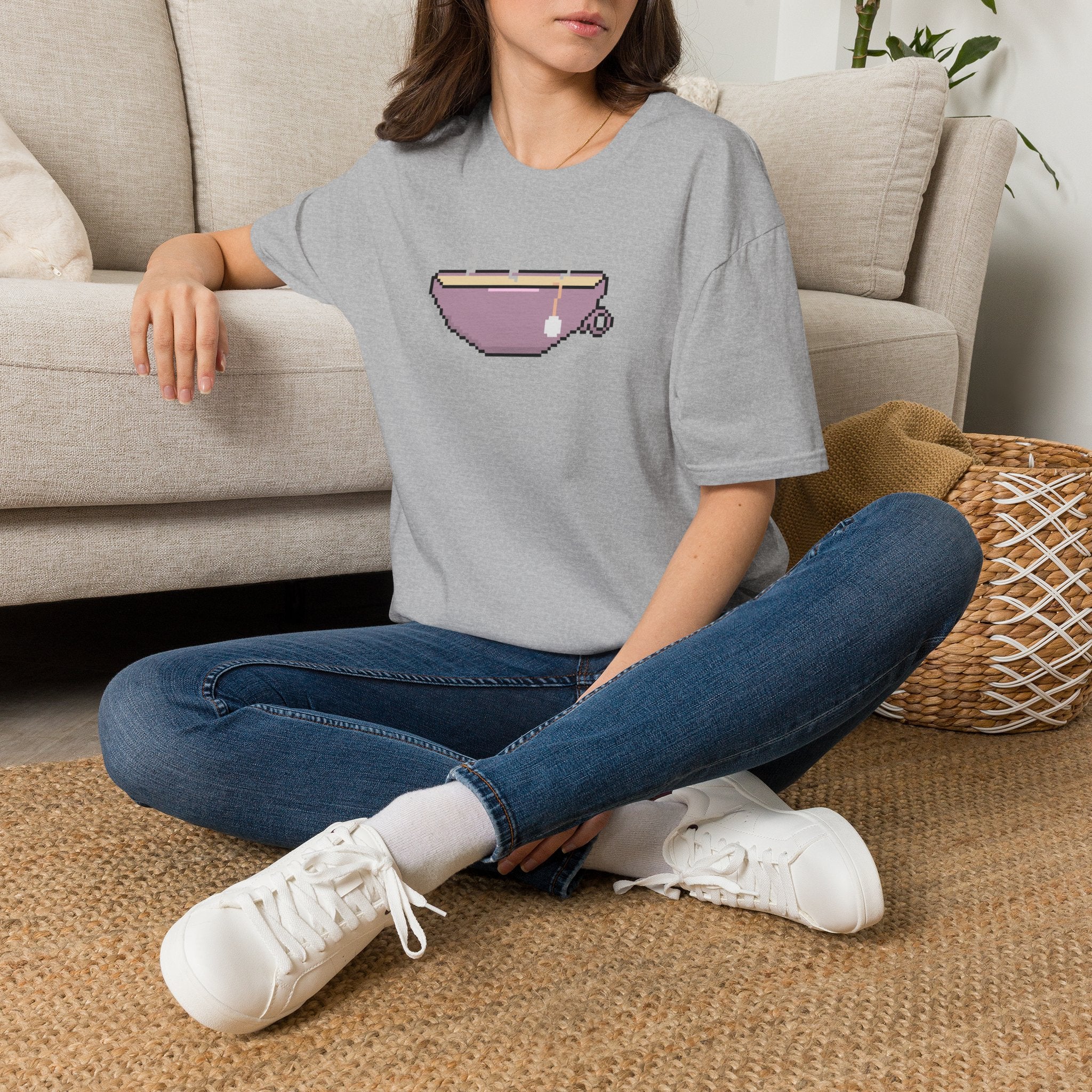 T-Shirt — Pixel Art Tea Cup Graphic Tee