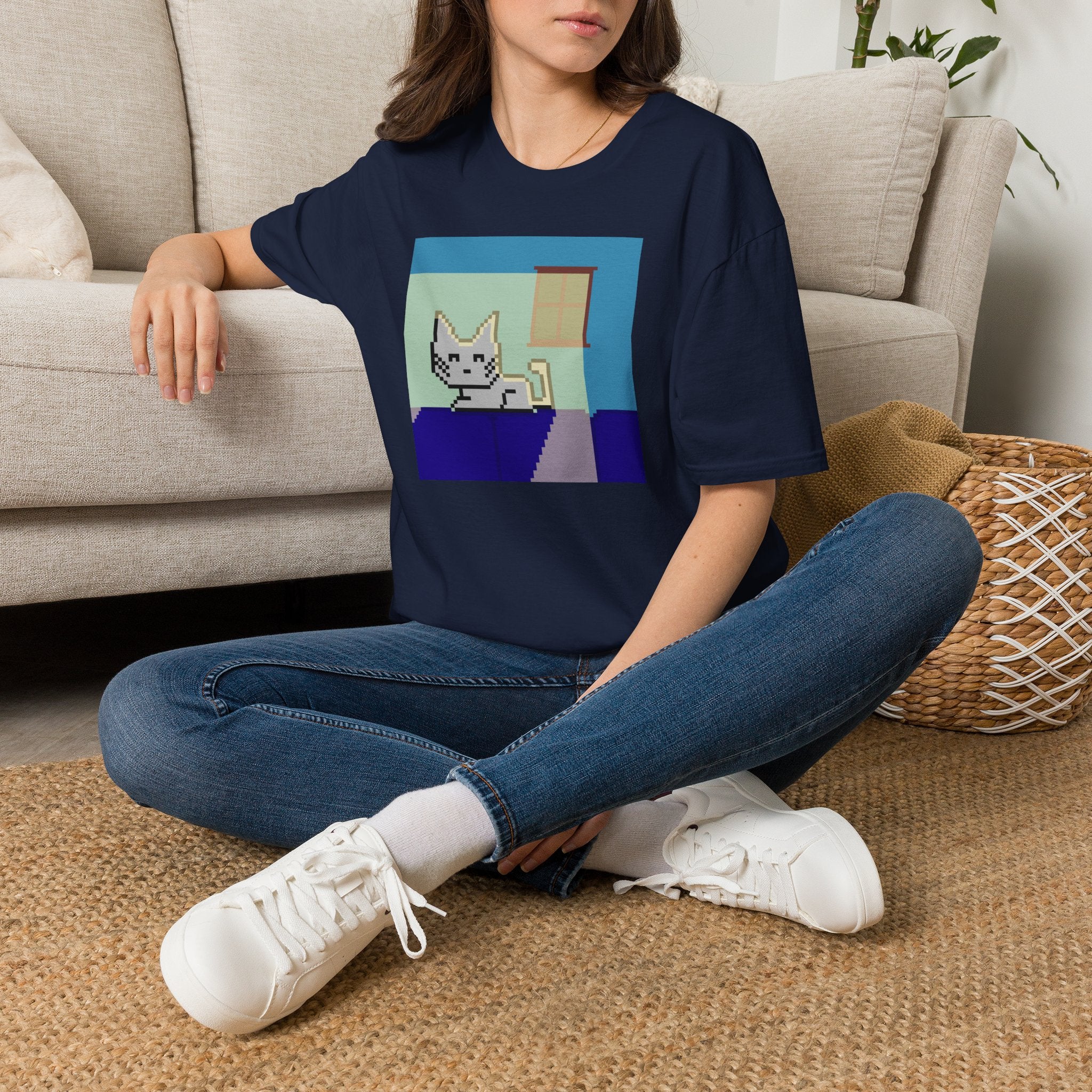 Pixel Cat Tee — Retro 8‑Bit Cat Graphic T‑Shirt