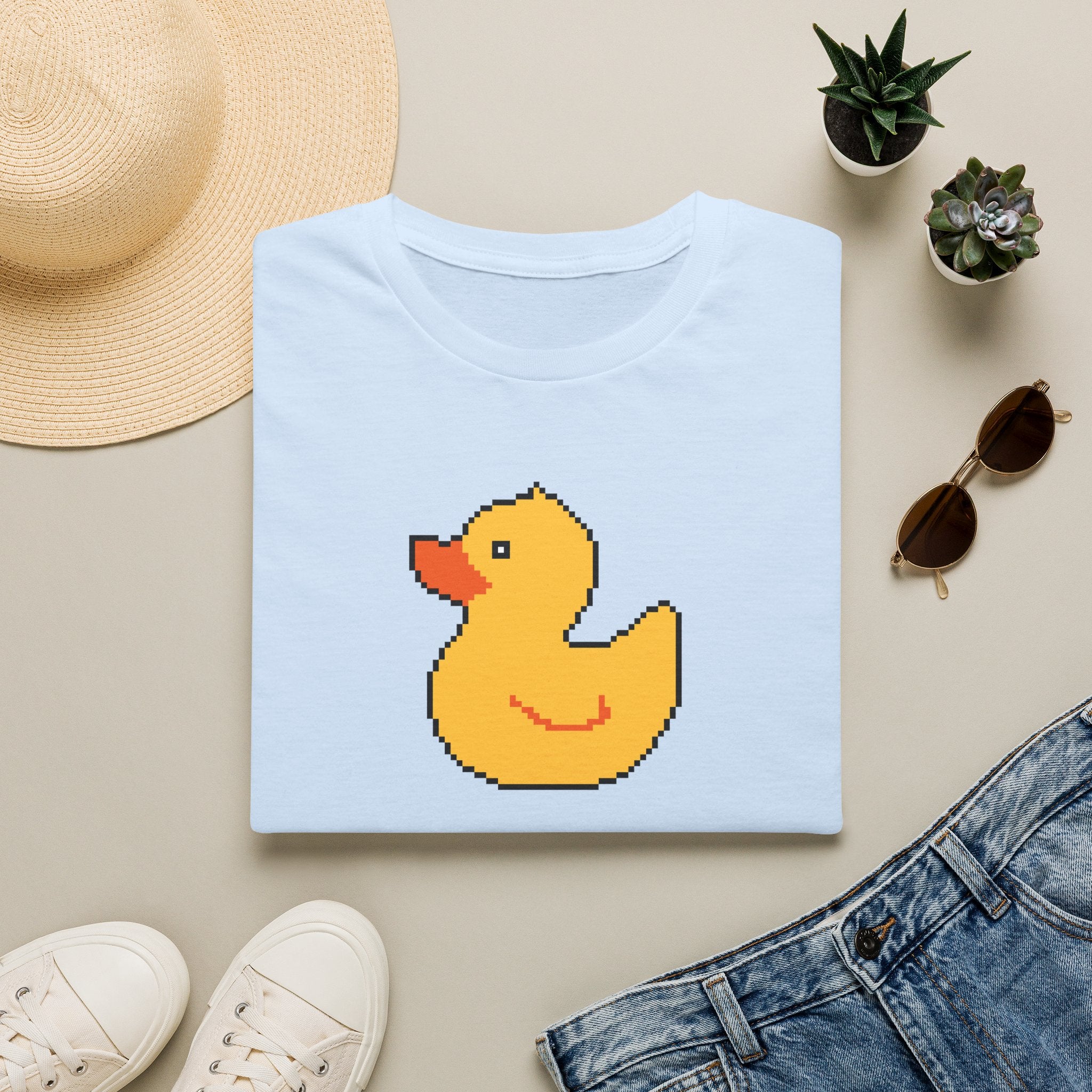 Duck Pixel Tee — Cute Retro Rubber Duck T-Shirt