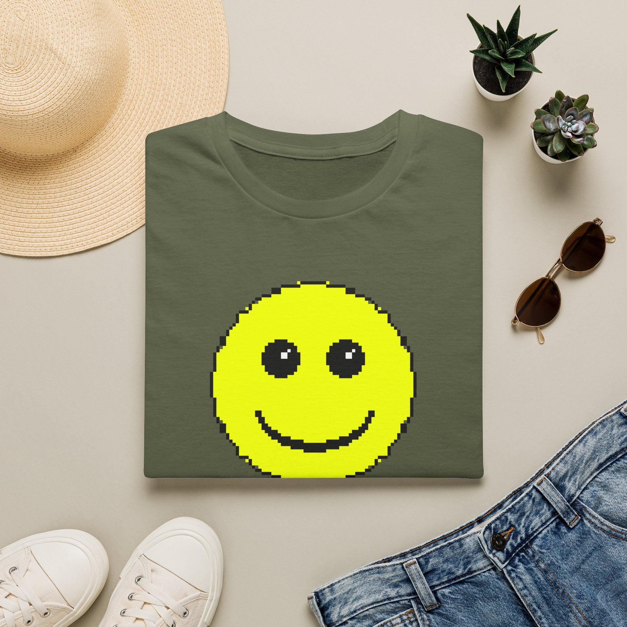 Pixel Smiley T-Shirt — Retro 8‑Bit Happy Face Tee