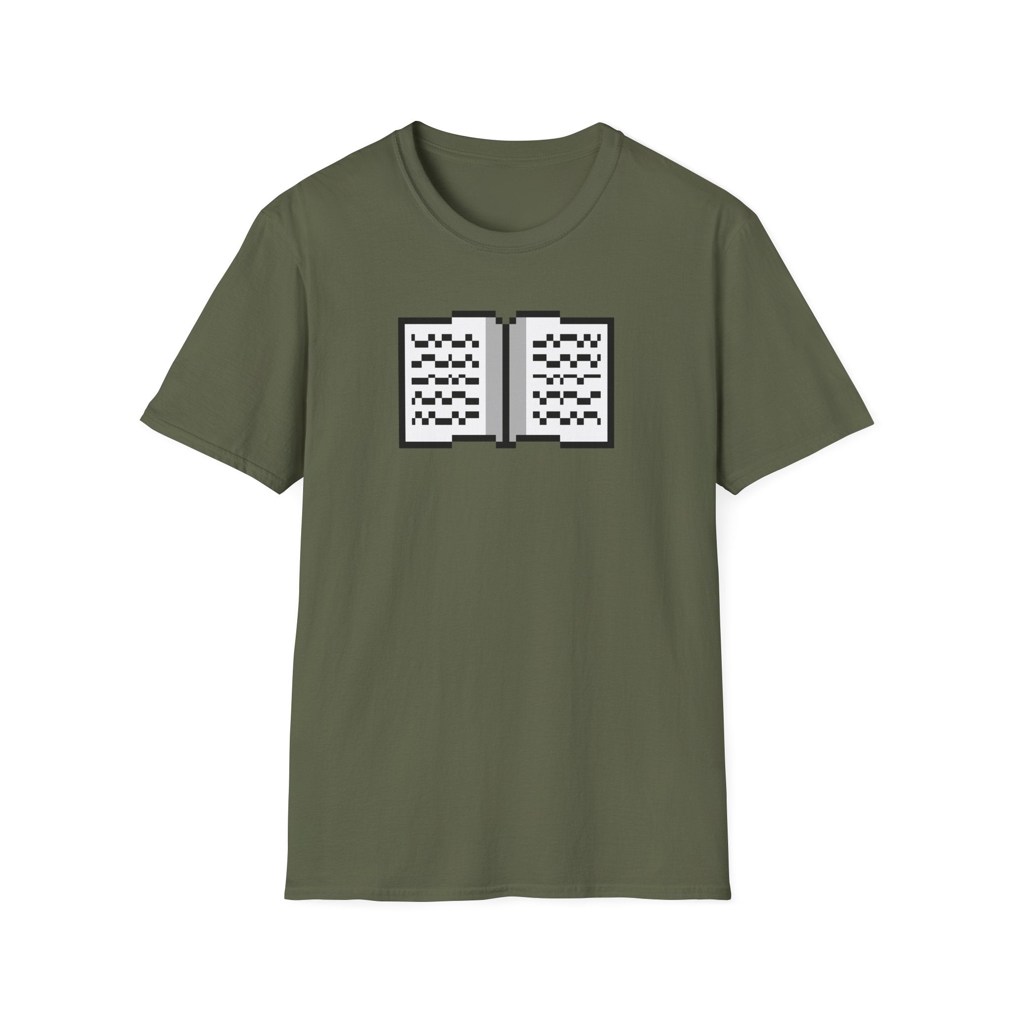 Book Pixel Art T-Shirt — Retro Reading Graphic Tee for Book Lovers