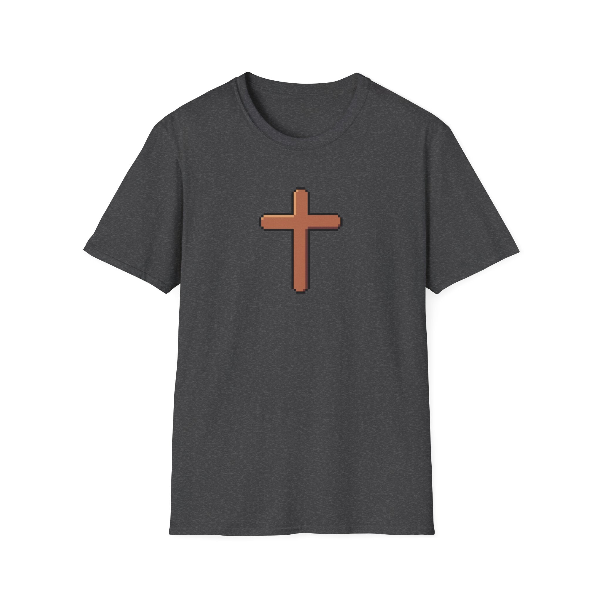 Pixel Cross T-Shirt — Minimal Christian Faith Graphic Tee