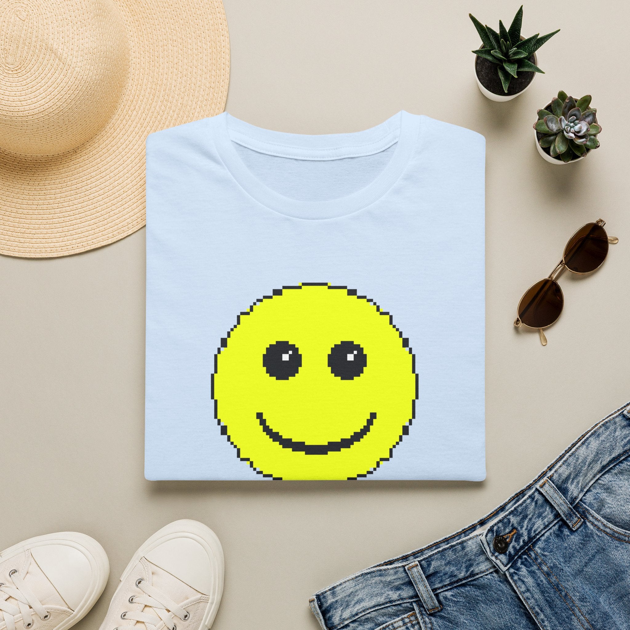 Pixel Smiley T-Shirt — Retro 8‑Bit Happy Face Tee
